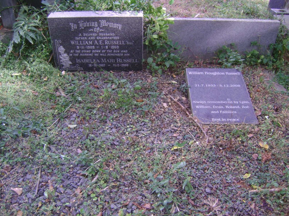 RUSSELL William A.E. 1909-1969 &amp; Isabella Mari 1907-2000 :: RUSSELL William Houghton 1933-2008