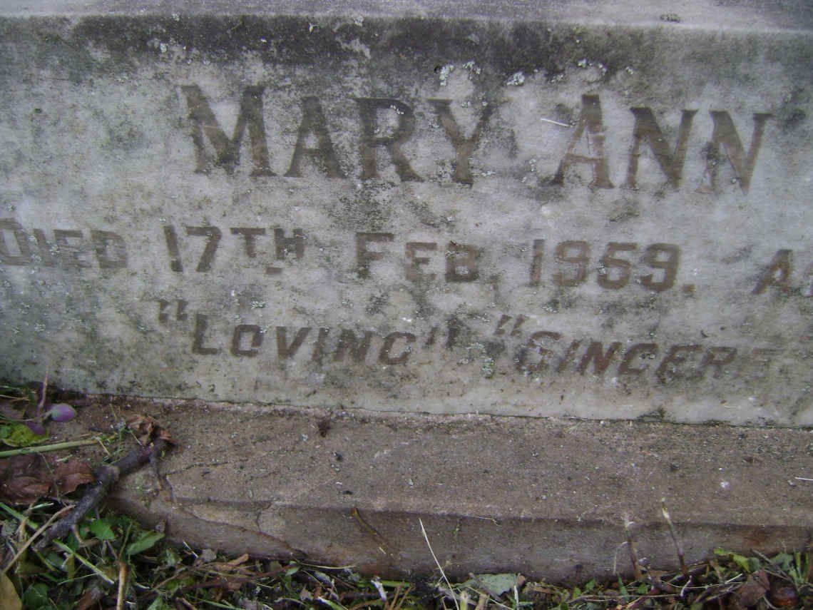 RYAN Alfred William -1962 &amp; Mary Ann -1959