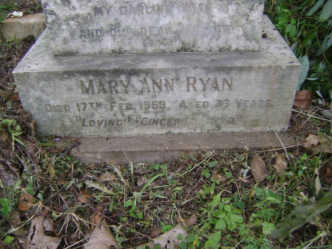 RYAN Alfred William -1962 &amp; Mary Ann -1959
