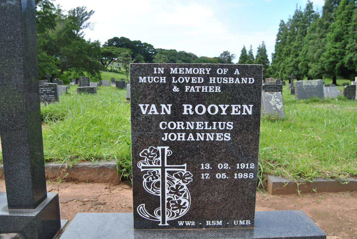 ROOYEN Cornelius Johannes, van 1912-1988