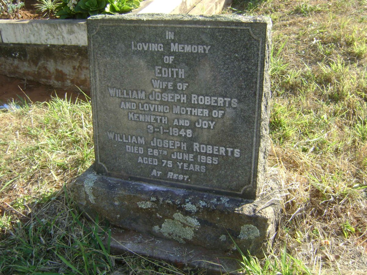 ROBERTS William Joseph -1965 &amp; Edith -1948