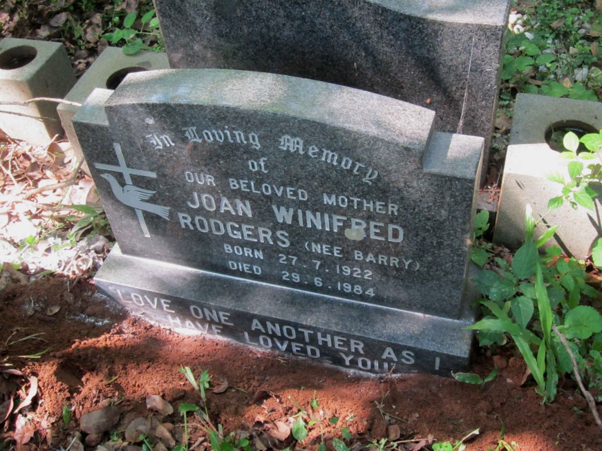 RODGERS Joan Winifred nee BARRY 1922-1984