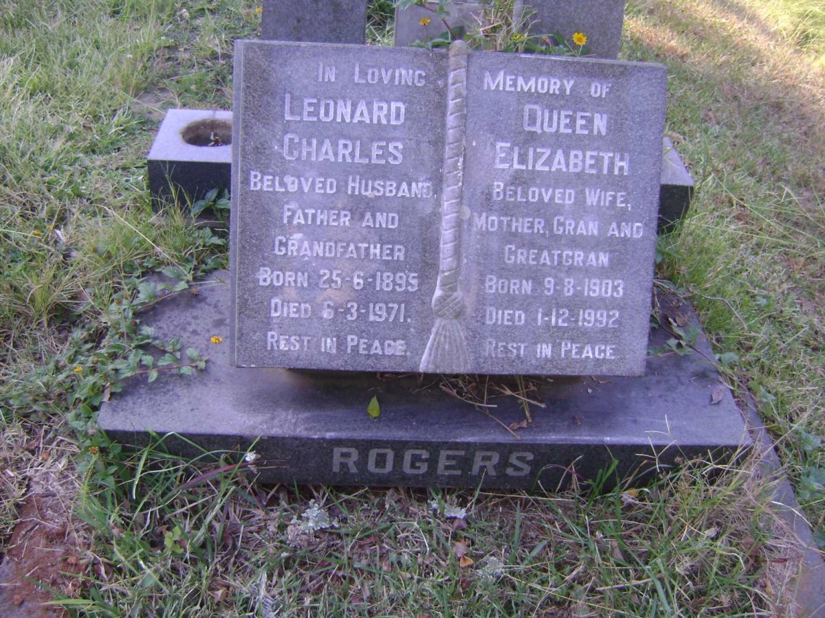 ROGERS Leonard Charles 1895-1971 &amp; Queen Elizabeth 1903-1992