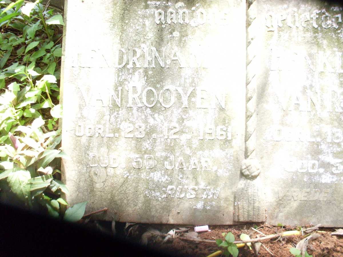 ROOYEN Hendrina, van -1961
