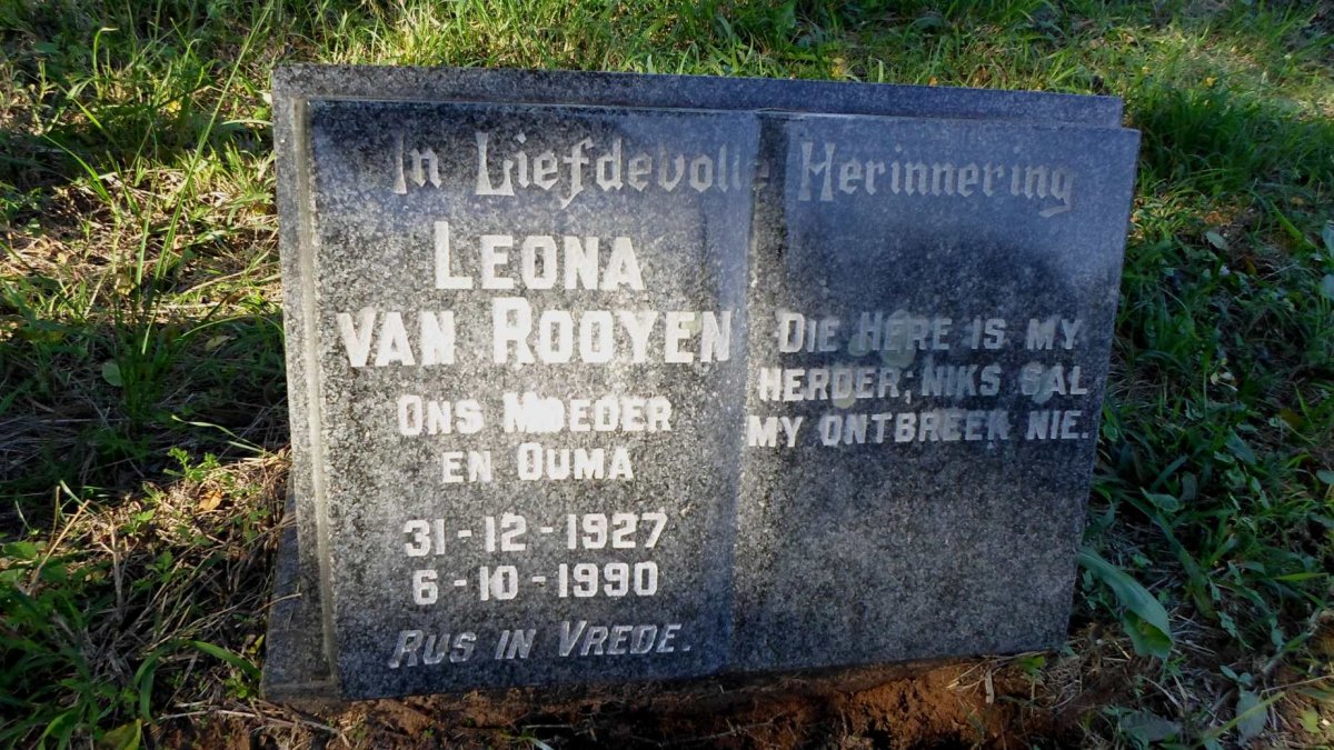 ROOYEN Leona, van 1927-1990
