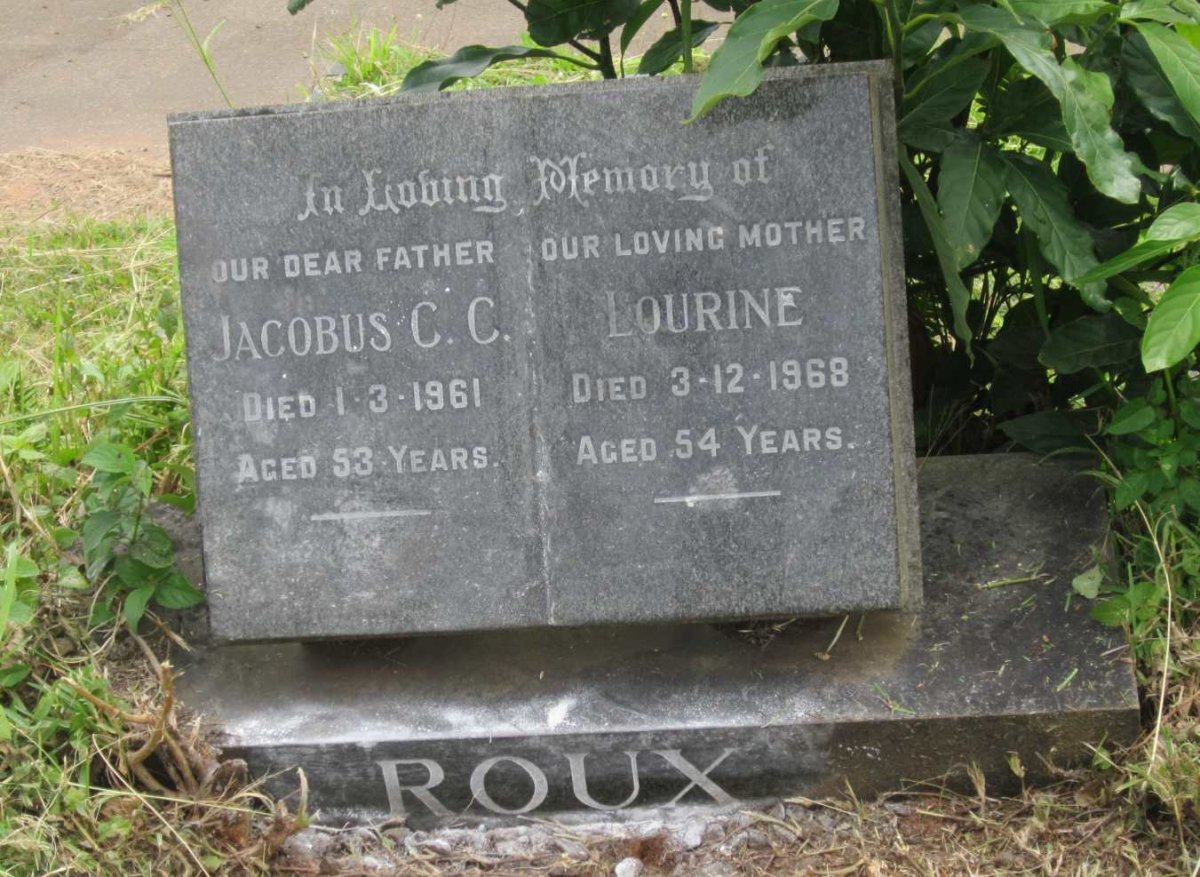ROUX Jacobus C.C. -1961 &amp; Lourine -1968