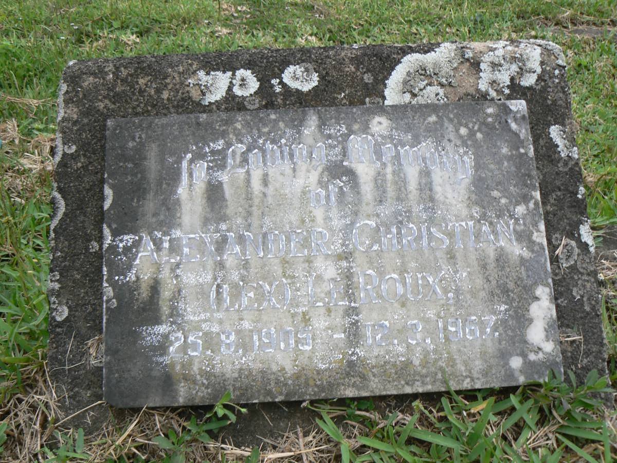 ROUX Alexander Christian, Le 1905-1967