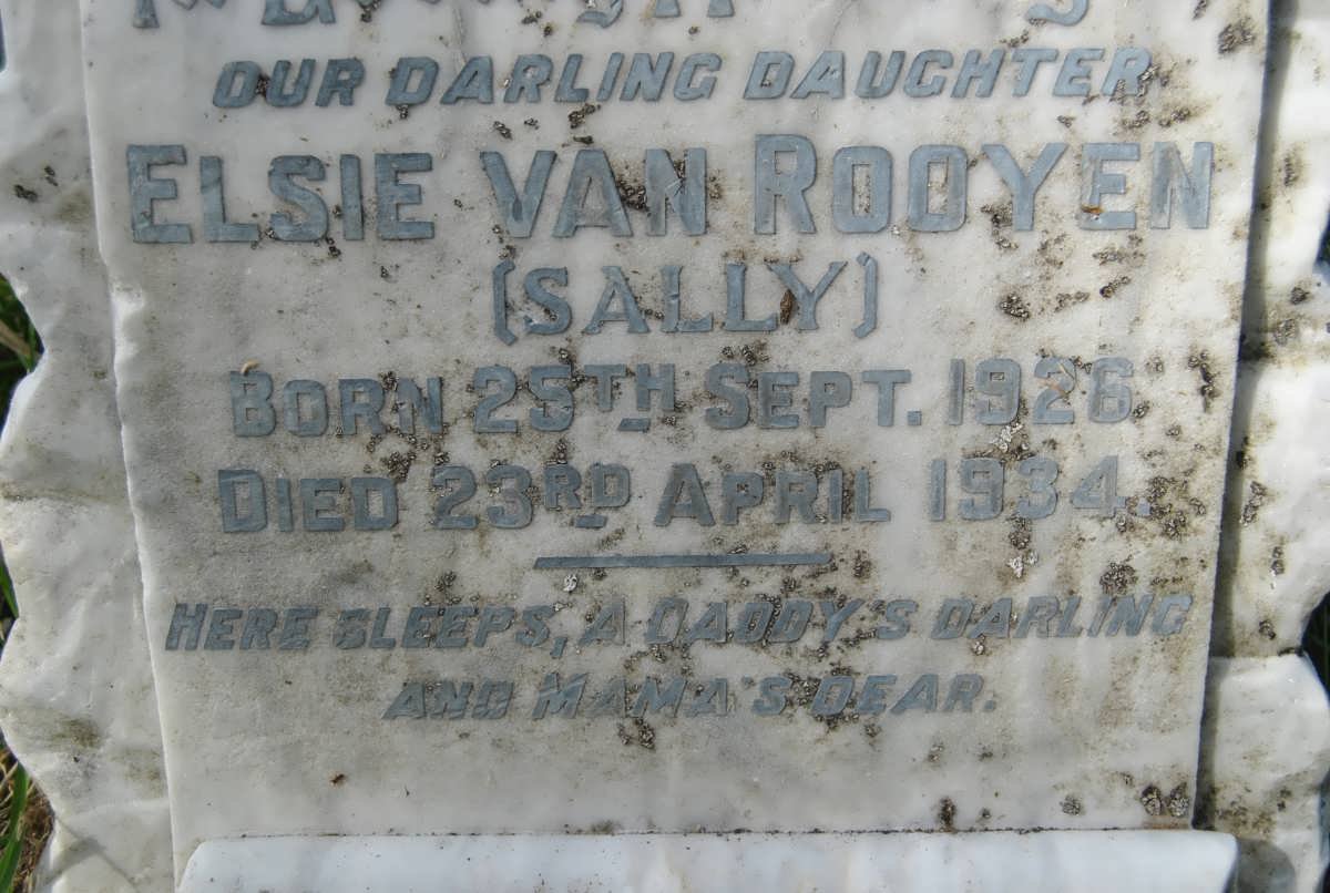 ROOYEN Elsie, van 1926-1934