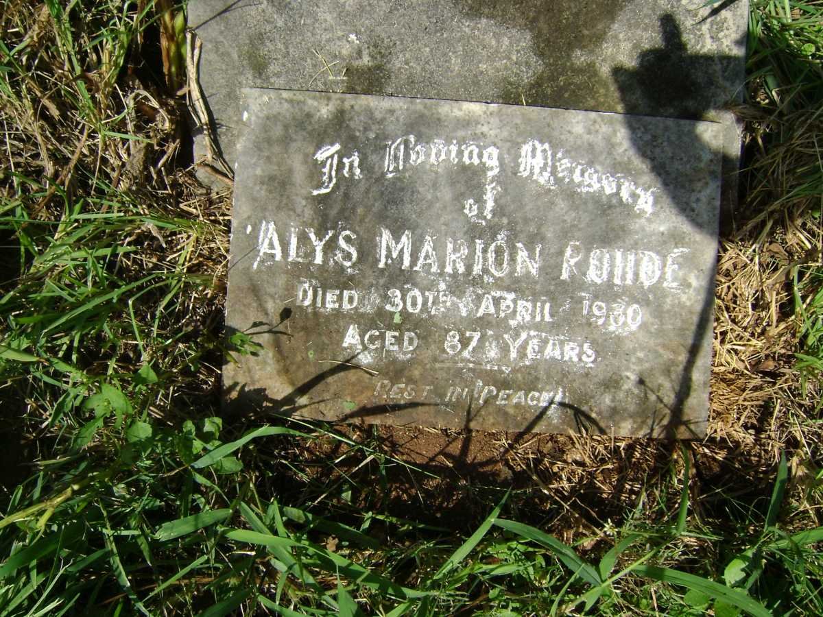 ROUDE Alys Marion -1930