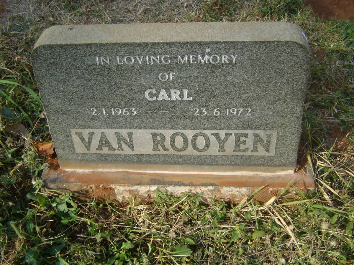 ROOYEN Carl, van 1963-1972