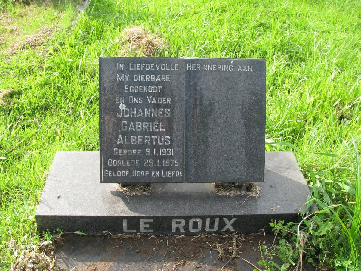ROUX Johannes Gabriel Albertus, Le 1931-1975
