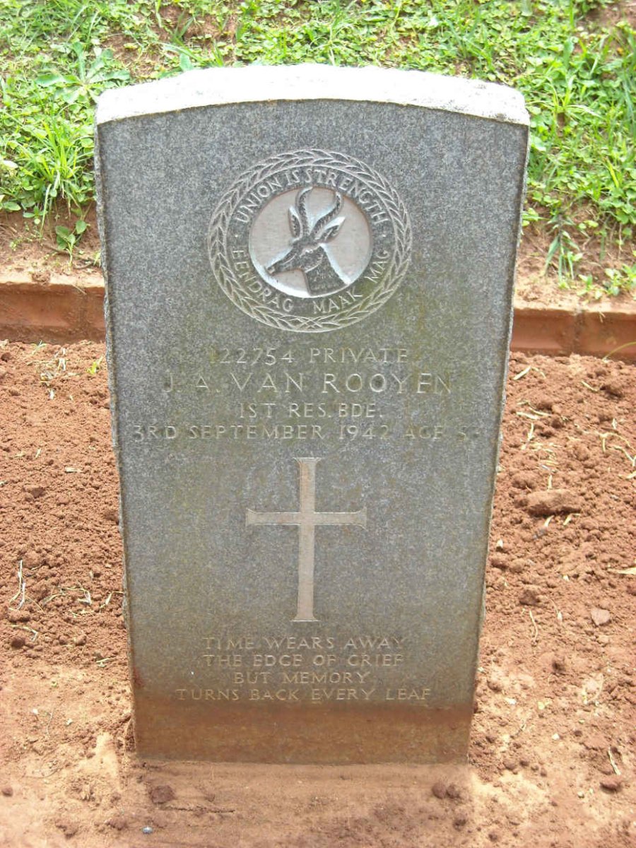 ROOYEN J.A., van -1942