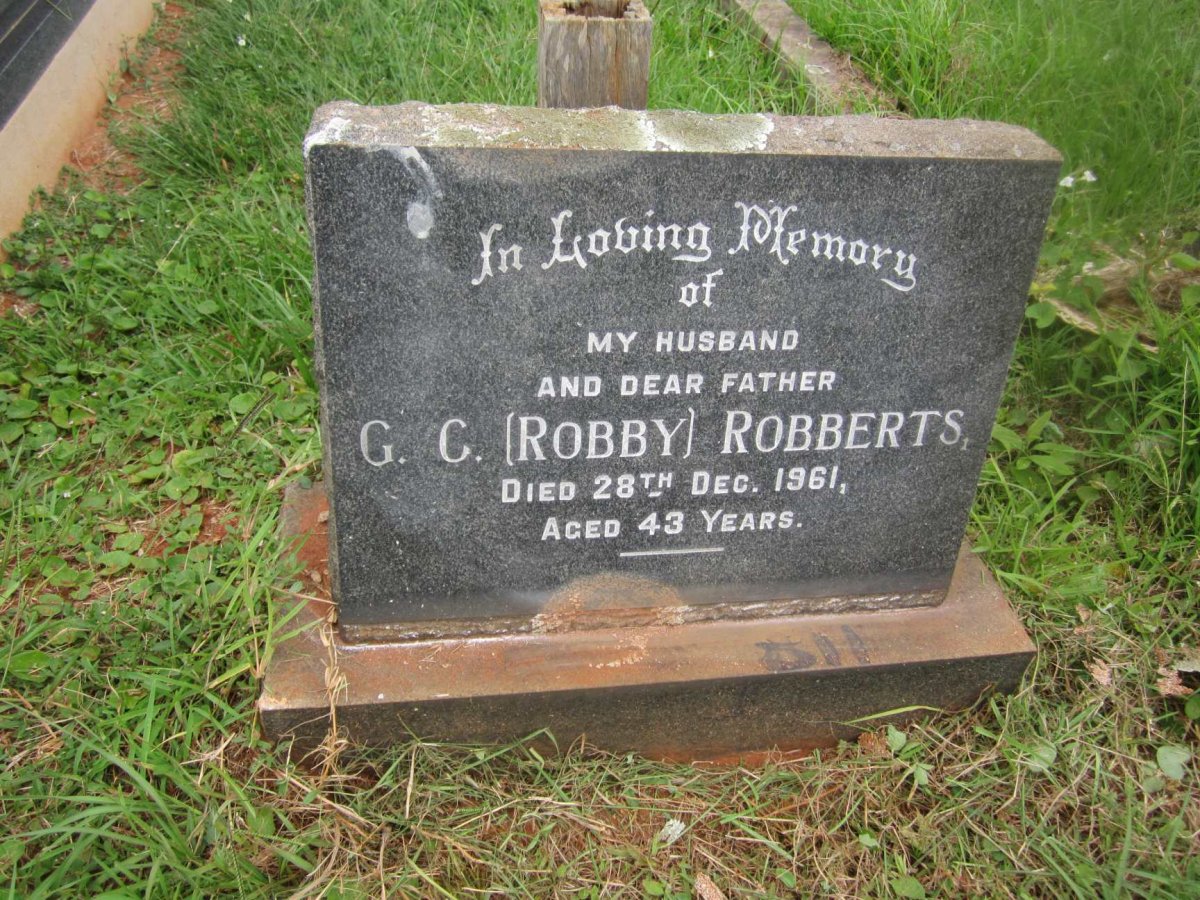 ROBBERTS Gerhardus Coenraad -1961