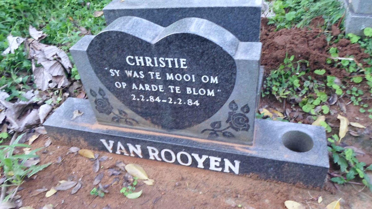 ROOYEN Christie, van 1984-1984