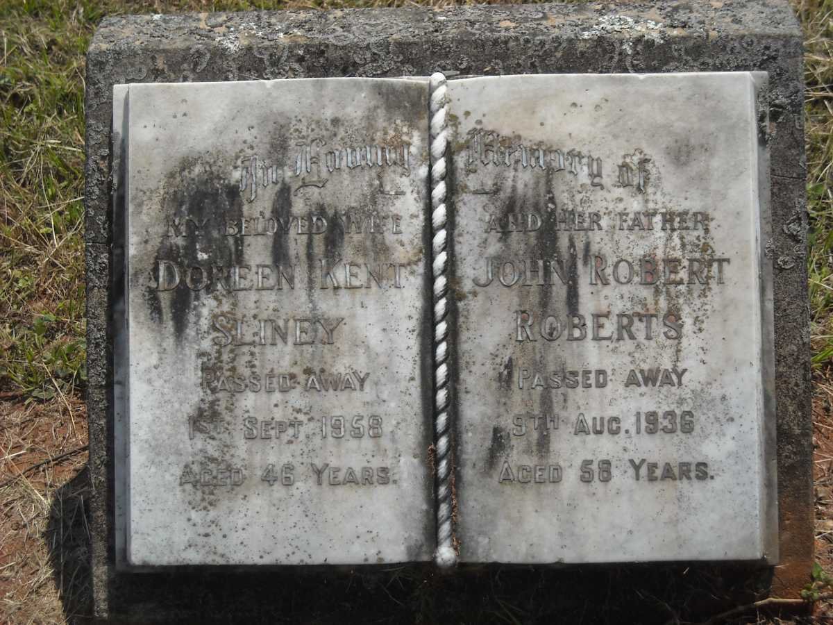 ROBERTS John Robert -1936 ::  SLINEY Doreen Kent -1958