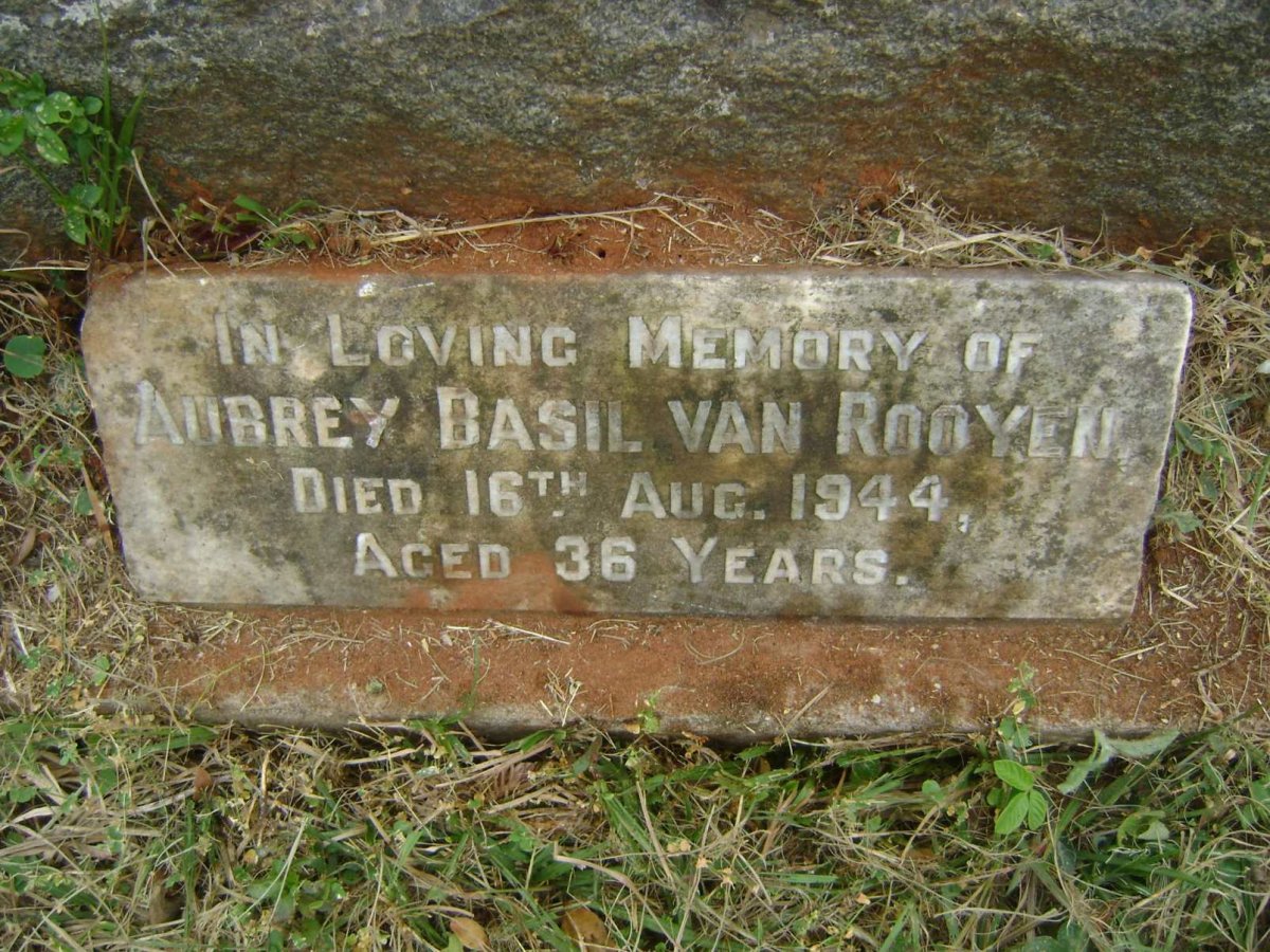 ROOYEN Aubrey Basil, van -1944