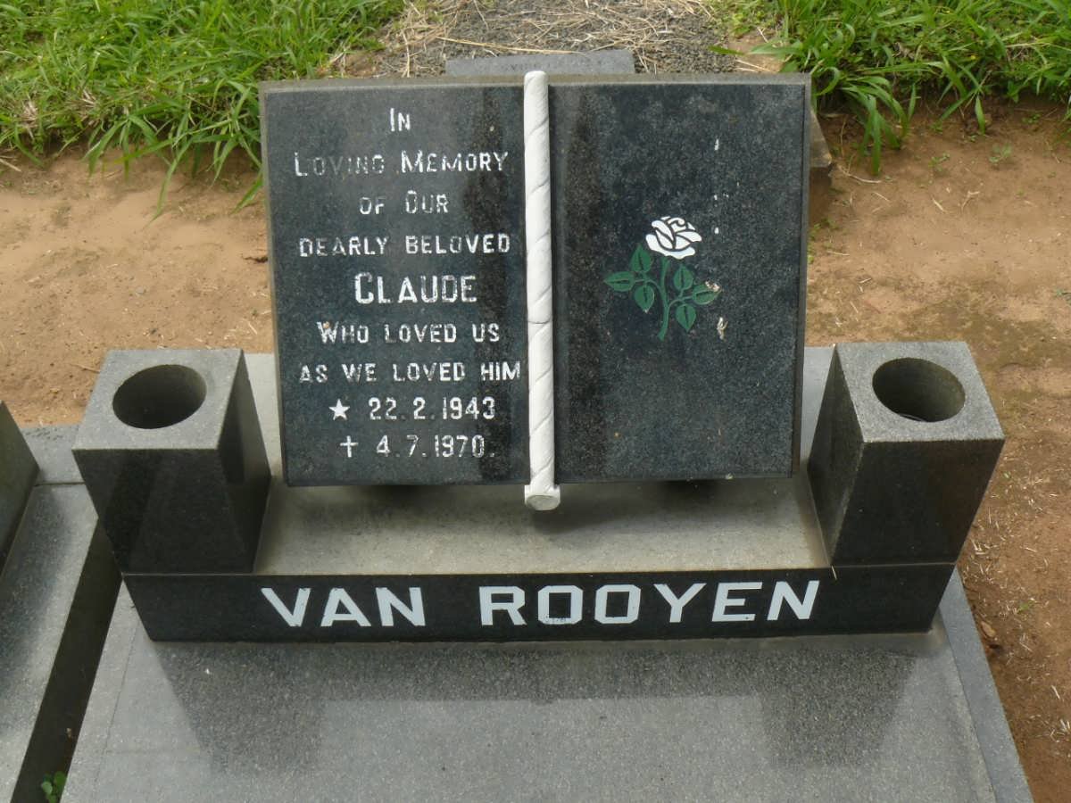 ROOYEN Claude, van 1943-1970