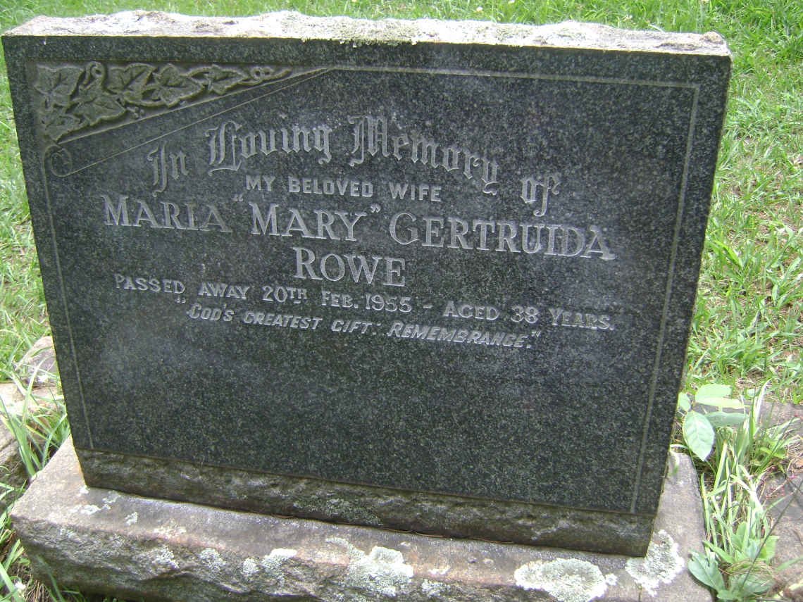 ROWE Maria Gertruida -1955