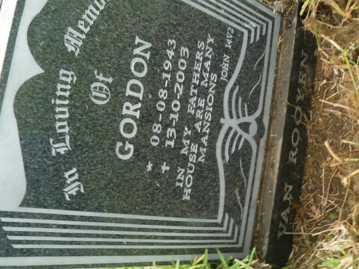 ROOYEN Gordon, van 1943-2003