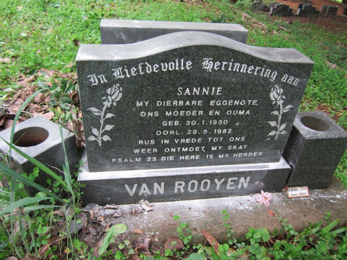 ROOYEN Sannie, van 1930-1982