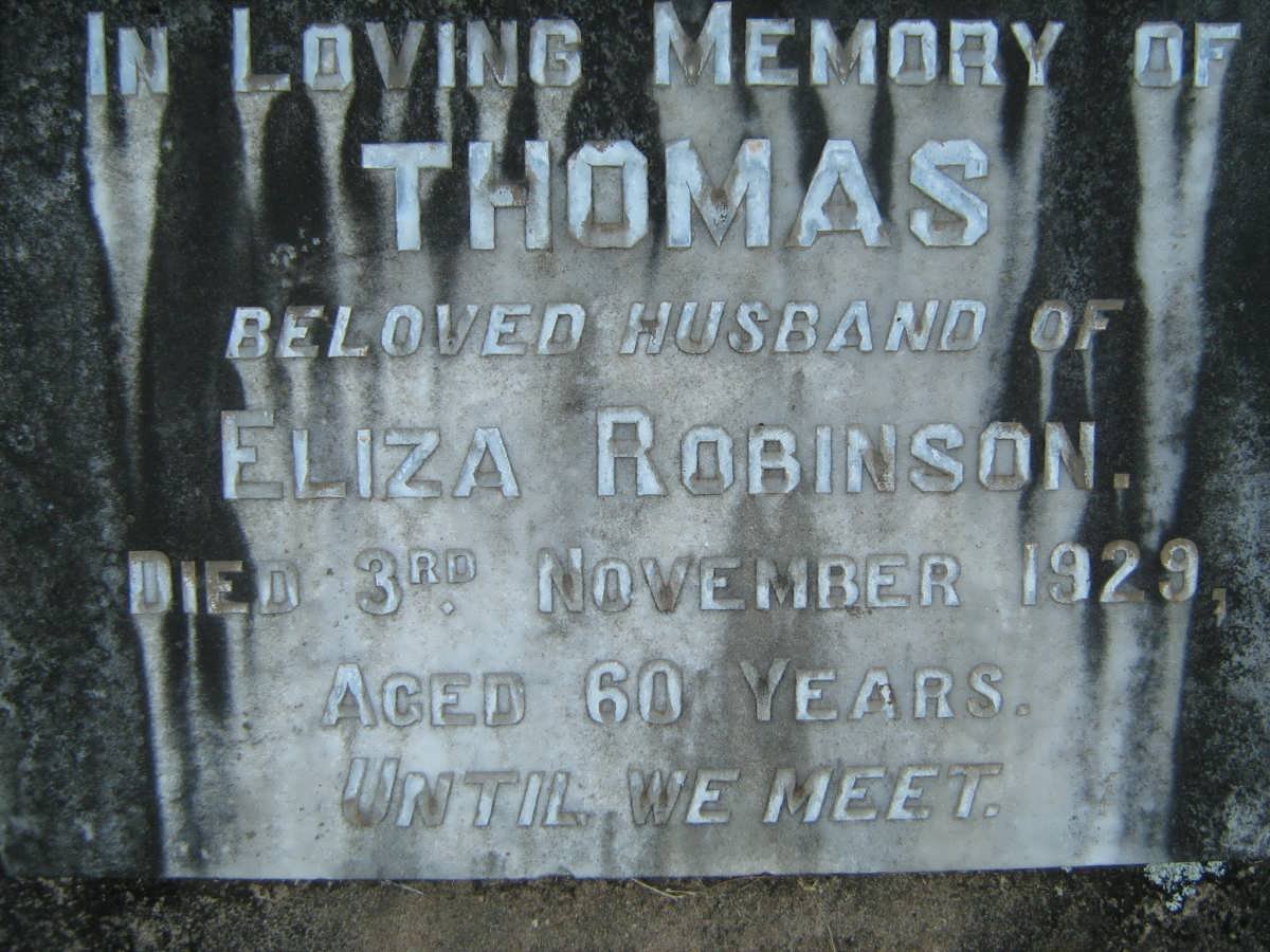 ROBINSON Thomas -1929