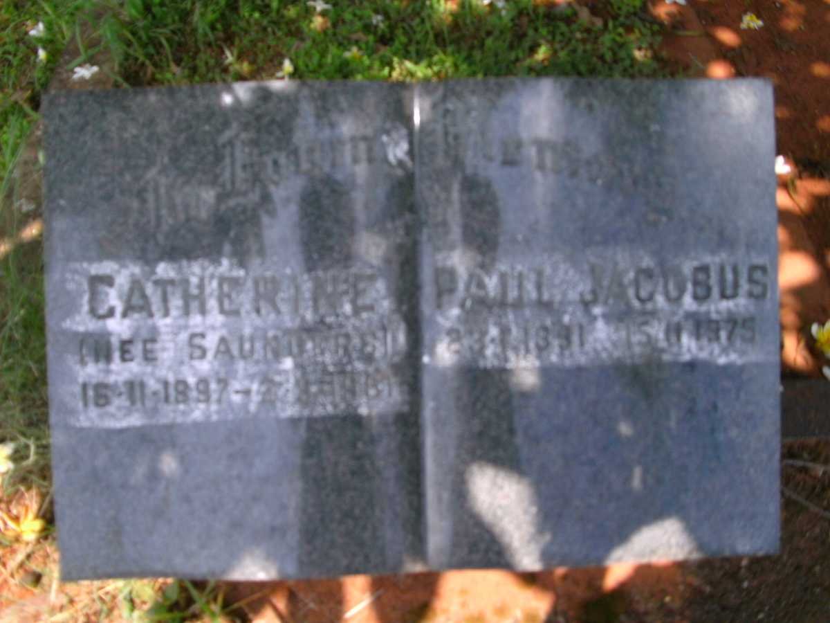 ROUX Paul Jacobus 1891-1975 &amp; Catherine nee SAUNDERS 1897-1961
