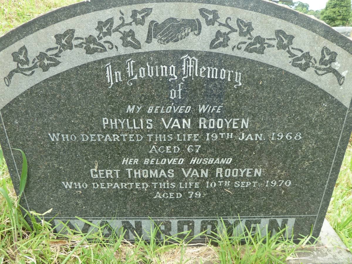 ROOYEN Gert Thomas, van -1970 &amp; Phyllis -1968