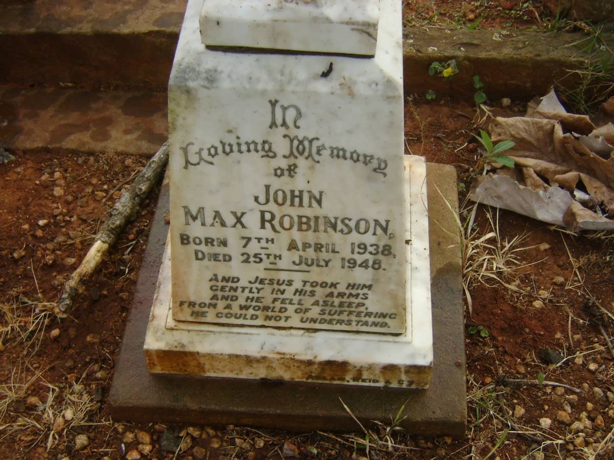 ROBINSON John Max 1938-1948