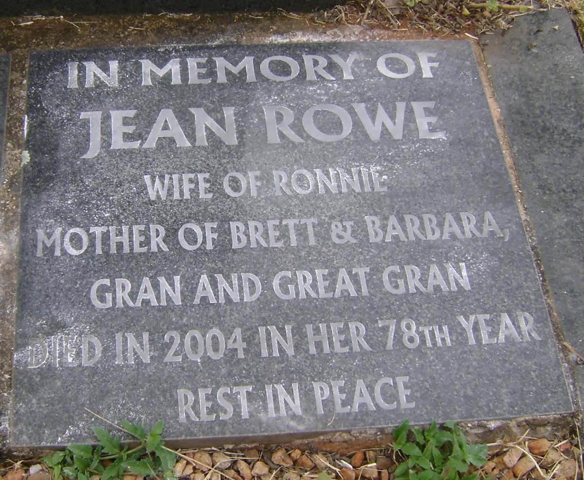 ROWE Frederick Brett Billing -1968 &amp; Ruth -1973 :: ROWE Ronnie -1984 &amp; Jean -2004