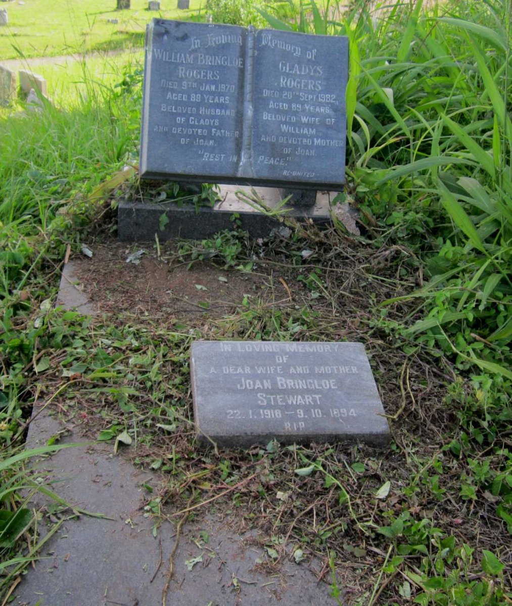 ROGERS William Bringloe -1970 &amp; Gladys -1982 :: STEWART Joan Bringloe 1918-1994