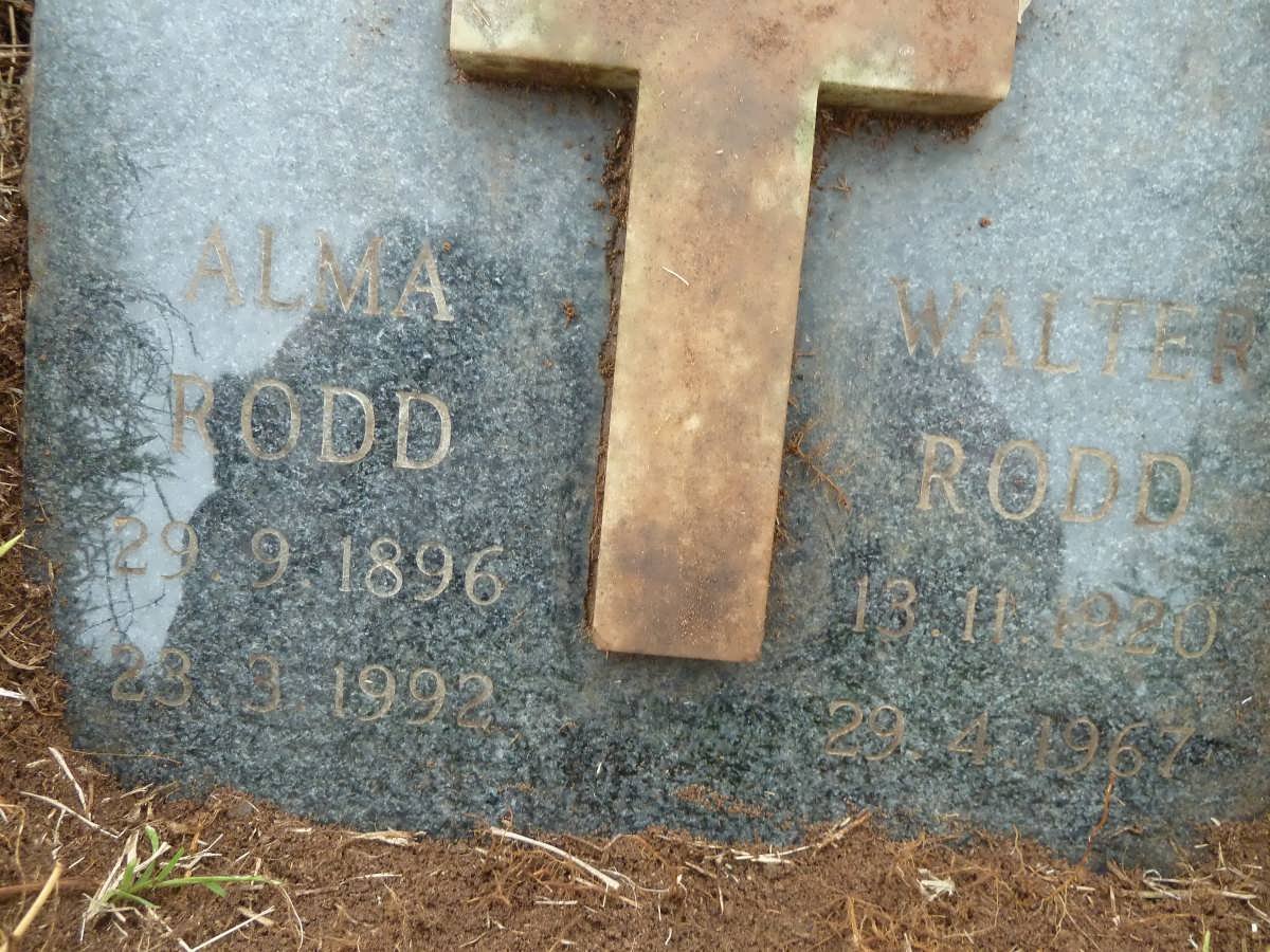 RODD Walter 1920-1967 :: RODD Alma 1896-1992