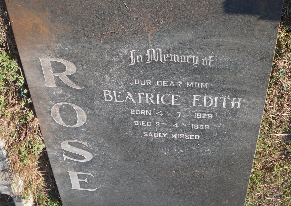 ROSE Beatrice Edith 1929-1988