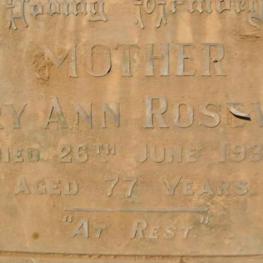 ROSEVEAR Phillip James -1952 &amp; Mary Ann -1934
