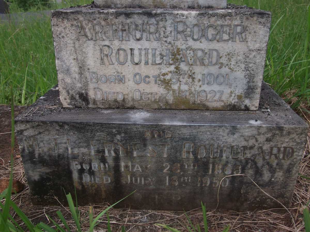 ROUILLARD Arthur Roger 1901-1927 :: ROUILLARD M.J.L. Ernest 1868-1950