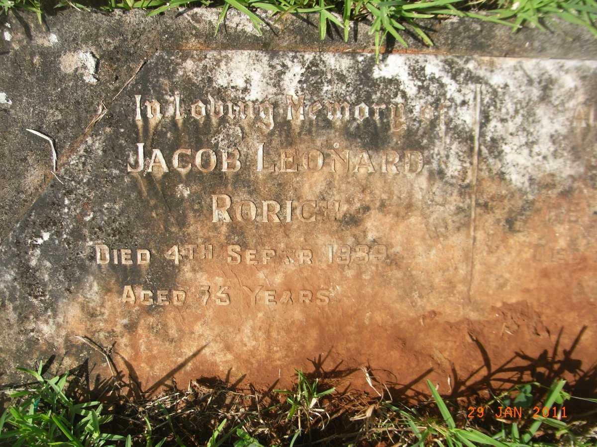 RORICH Jacob Leonard 1939 &amp; Helena -1929