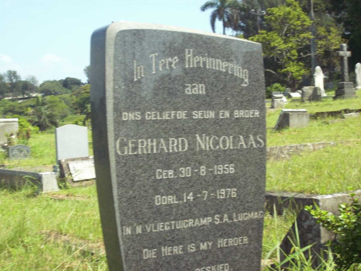 ROOYEN Gerhard Nicolaas, van 1956-1976