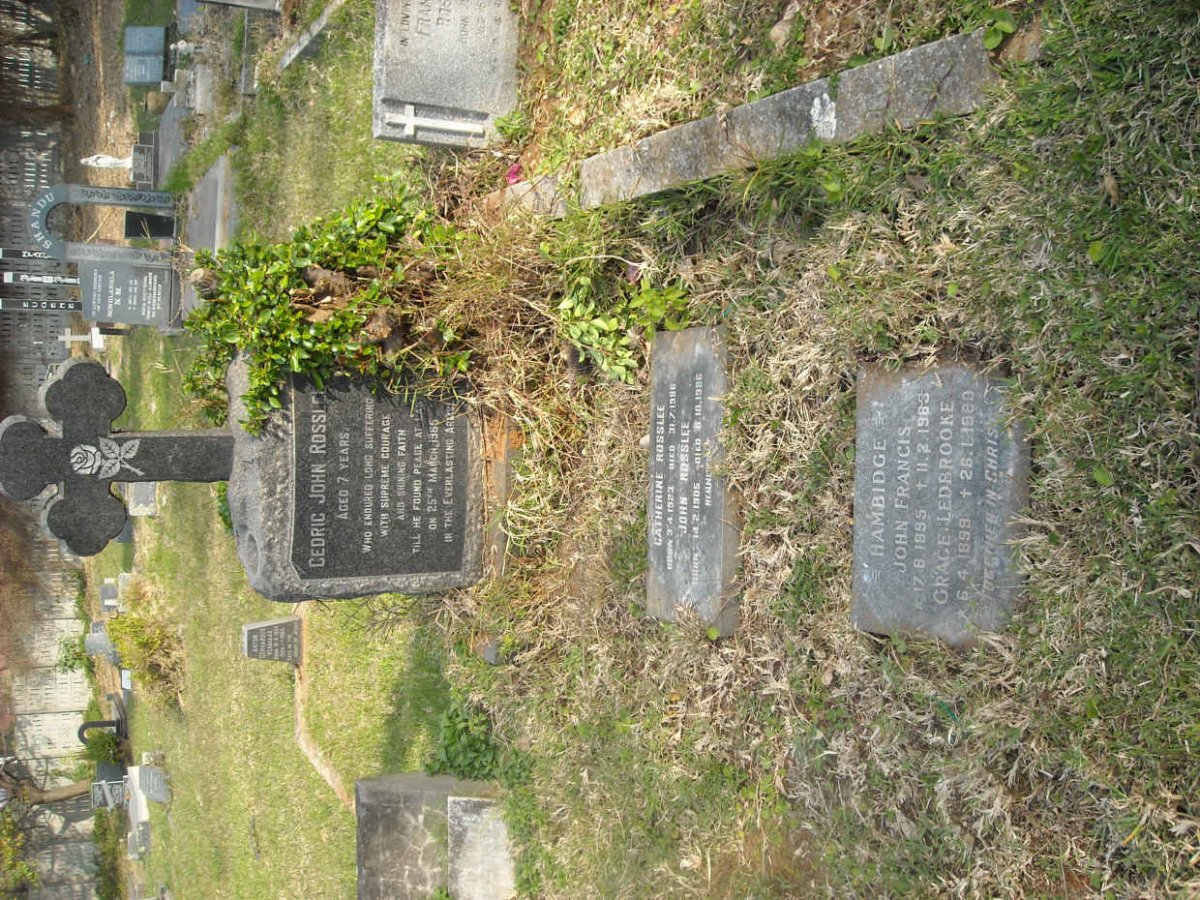 ROSSLEE John 1905-1986 &amp; Catherine 1923-1986 :: ROSSLEE Cedric John -1965 :: ROSSLEE Frank Tait 1907-1977