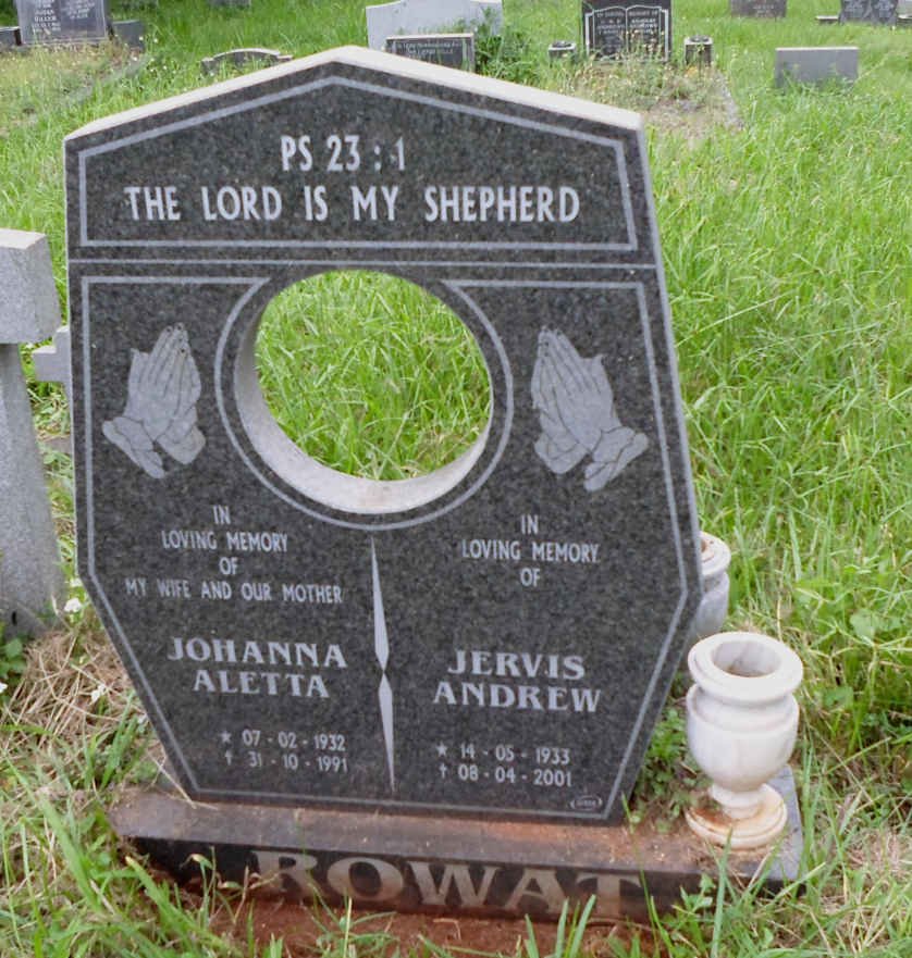 ROWAT Jervis Andrew 1933-2001 :: ROWAT Johanna Aletta 1932-1991