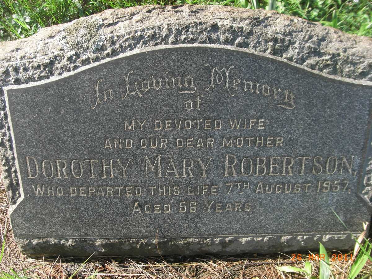 ROBERTSON Dorothy Mary -1957