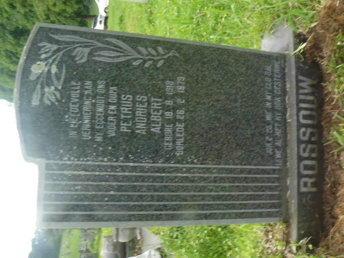 ROSSOUW Petrus Andries Albert 1919-1979