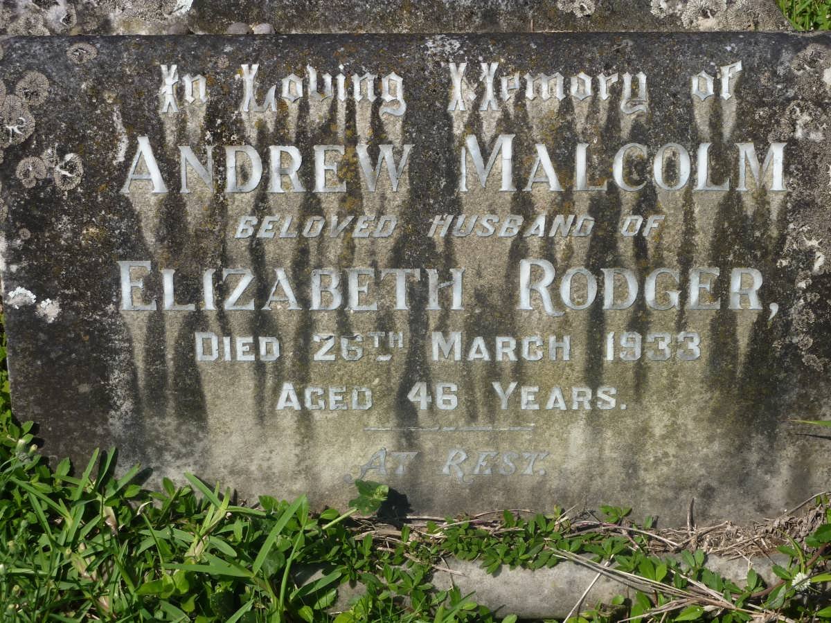 RODGER Andrew Malcolm -1933