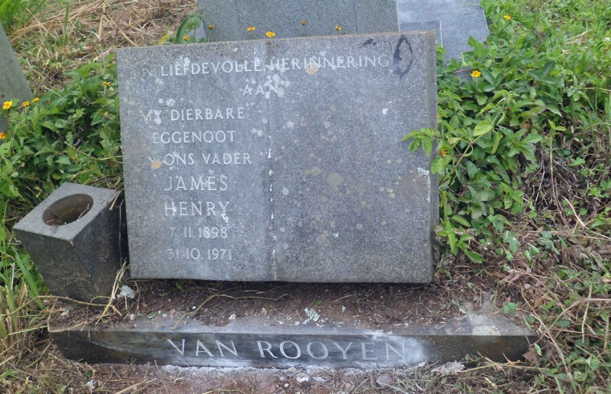 ROOYEN James Henry, van 1898-1971
