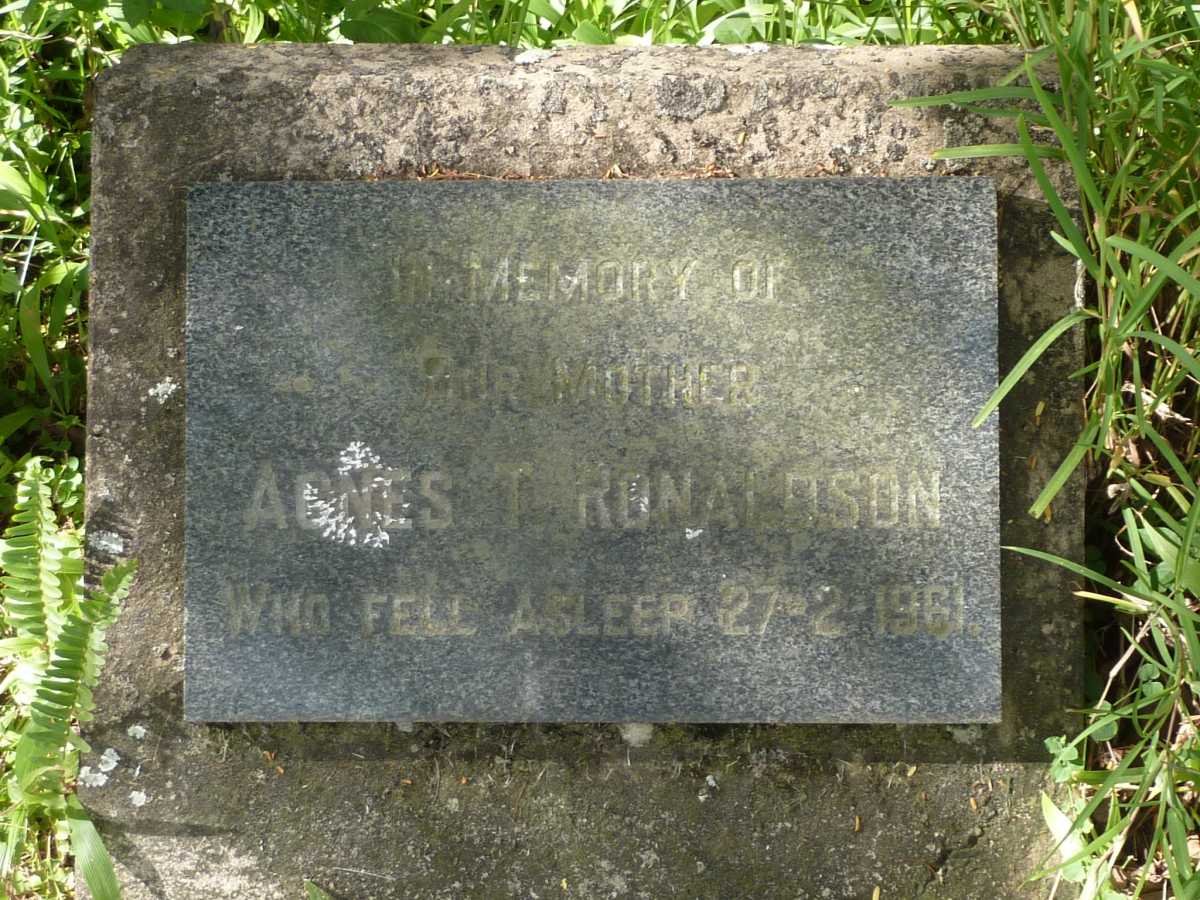 RONALDSON Agnes D. -1961