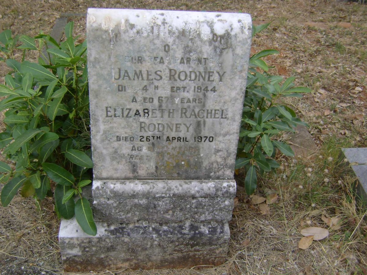 RODNEY James -1944 &amp; Elizabeth Rachel -1970