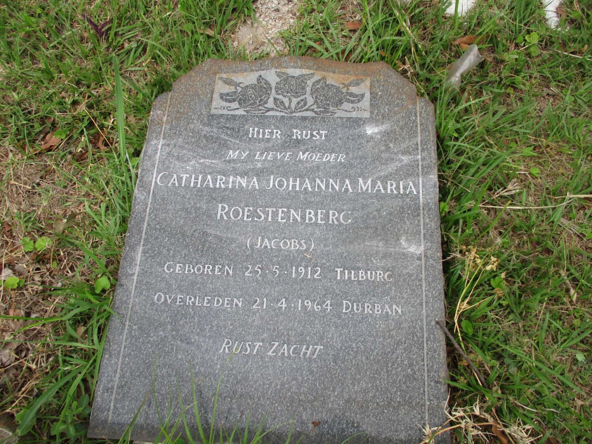 ROESTENBERG Catharina Johanna Maria nee JACOBS 1912-1964
