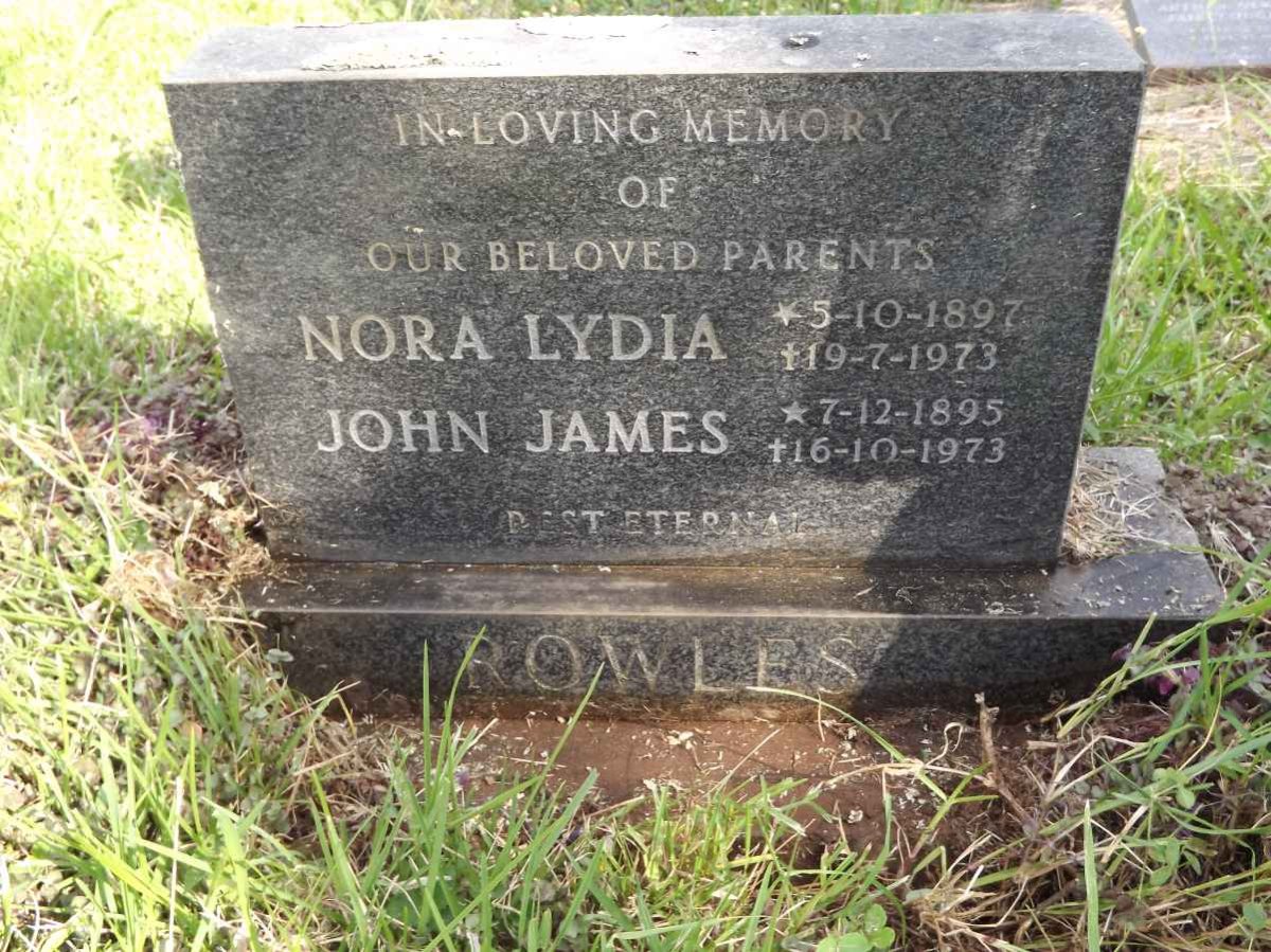 ROWLES John James 1895-1973 &amp; Nora Lydia 1897-1973