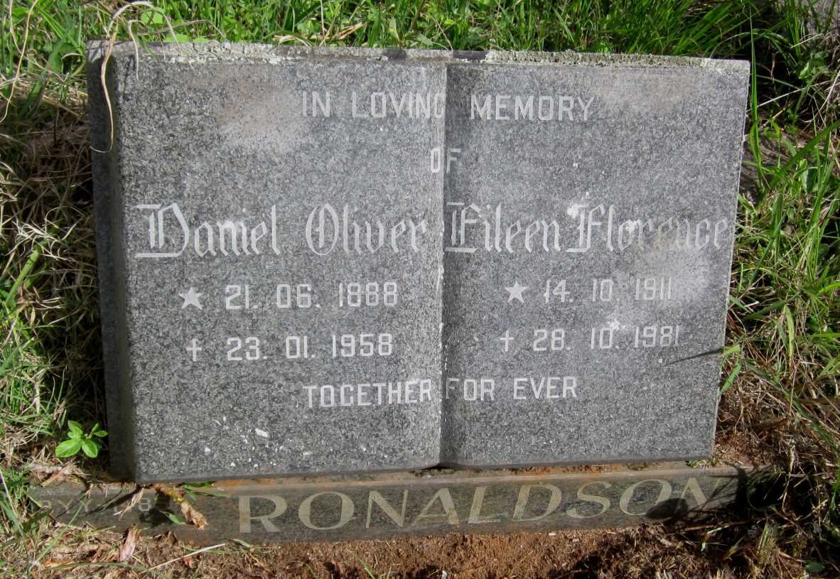 RONALDSON Daniel Oliver 1888-1958 &amp; Eileen Florence 1911-1981