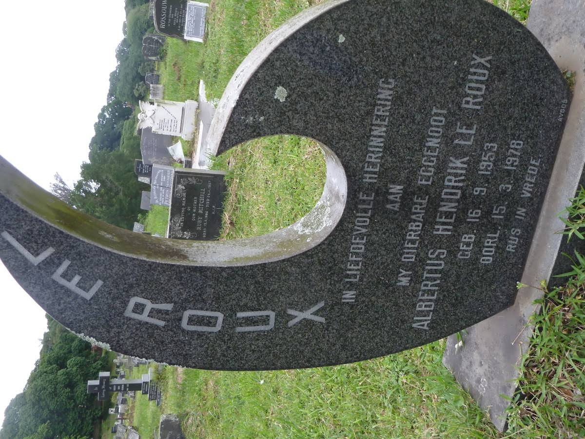 ROUX Albertus Hendrik, le 1953-1978