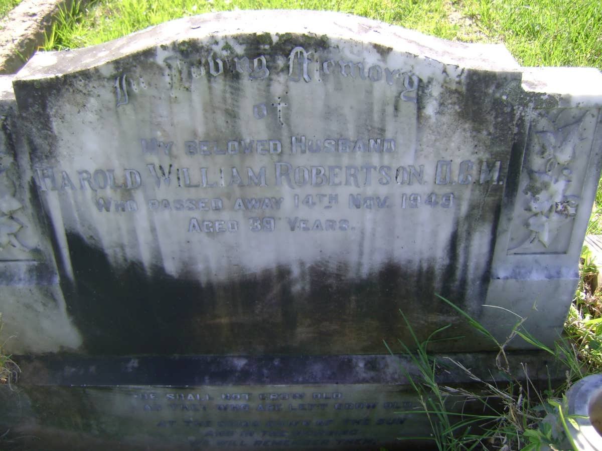 ROBERTSON Harold William -1949