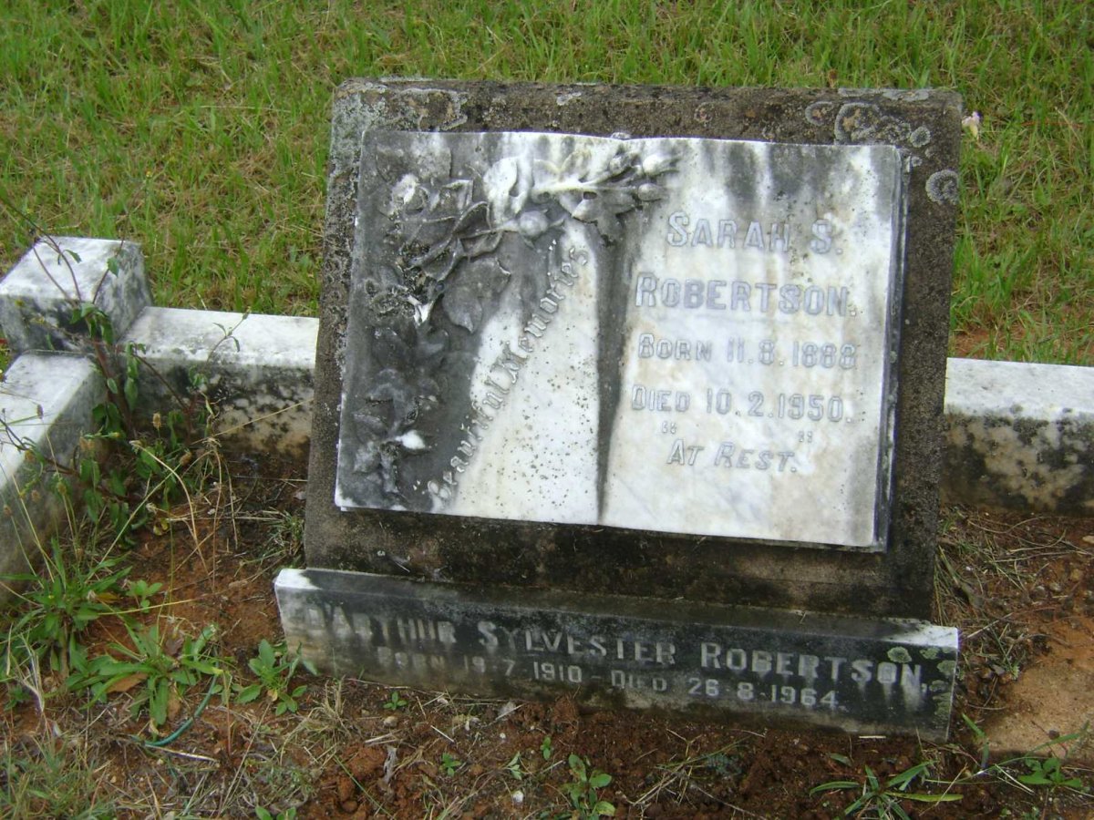ROBERTSON Sarah S. 1888-1950 :: ROBERTSON D'Arthur Sylvester 1910-1964